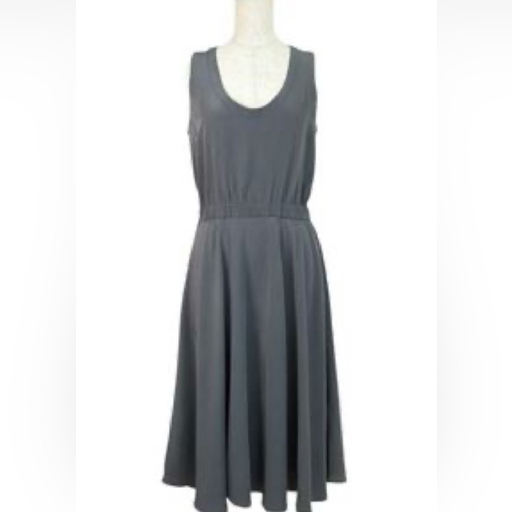 MARC BY MARC JACOBS 100% SILK DRESS GRAYISH BROWN DRESS MIDI SIZE MEDIUM